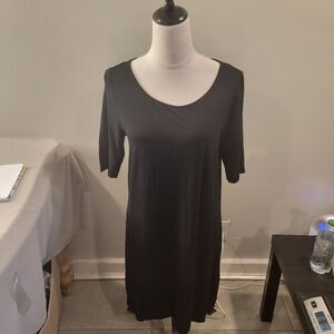 Adrianne Vittadini Black T Shirt Dress Size Large